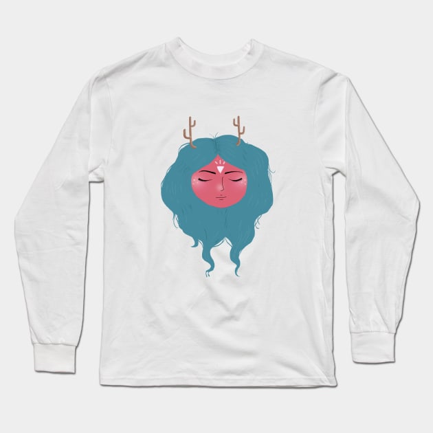 Alien girl Long Sleeve T-Shirt by LittleInkings